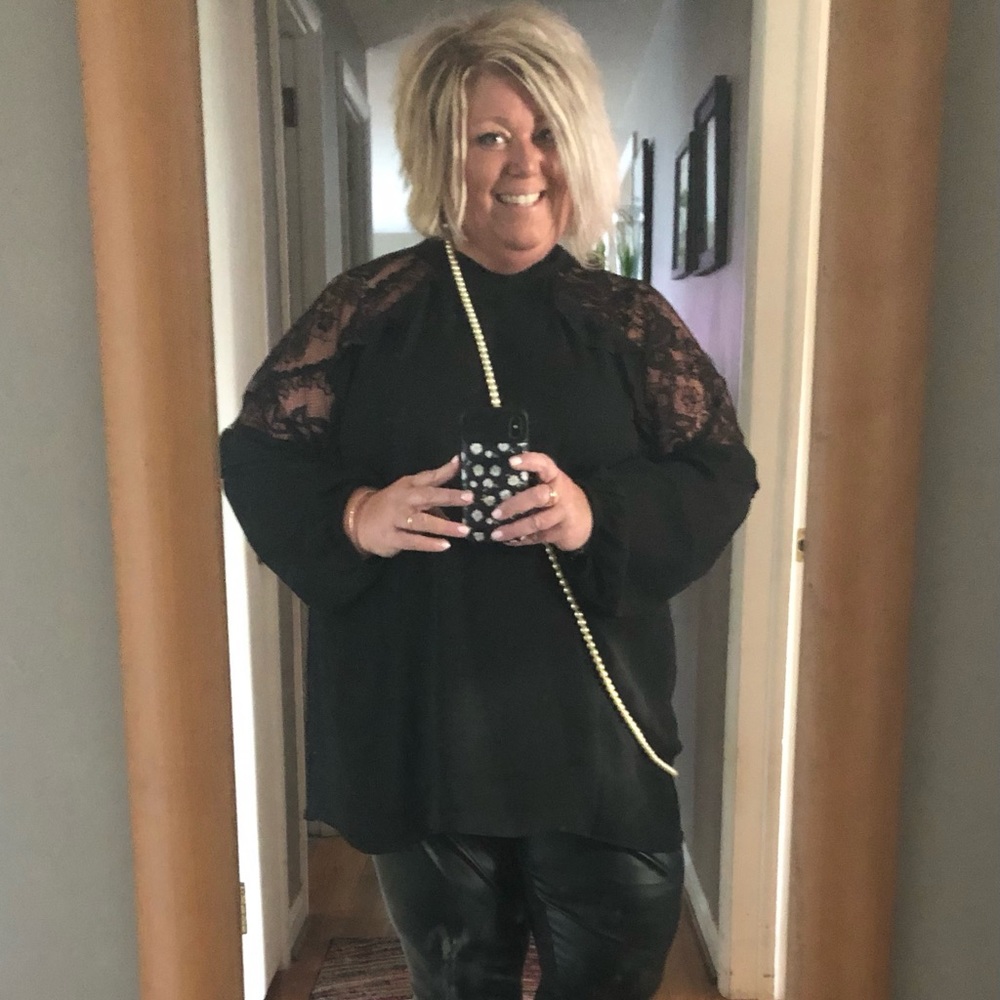 Black dress top from Torrid, size 5.